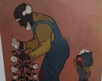  Robert Gwathmey (1903–1988), known for his social realist works depicting rural life in the American South. 
I know it was at my mamas house ( which is now my home) and I can't remember what family member she got it from -but Tommy wanted it...& I wanted it...lol. 