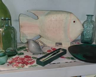 Trying to get somebody United trying to see blue and green glass bottles pottery and more