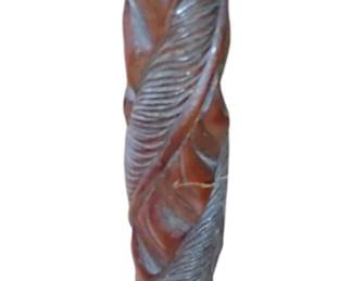 Carved Acanthus leaves on the legs. Avanthus leaves ymbolize immortality, enduring life, and rebirth in Mediterranean and ancient Greek cultures, where they originated. The motif also represents wealth, sophistication, and a connection to classical antiquity, and can be found on everything from architectural capitals and friezes to furniture and rugs. In a contrasting Christian context, the thorny leaves can represent pain, sin, and punishment.  