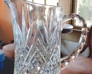 Vintage Cristal de Flandre Water Pitcher France 24% Genuine Lead Crystal