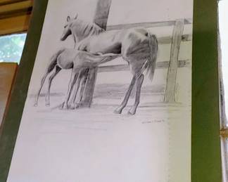 Horse drawing by brother Mickey Mixon