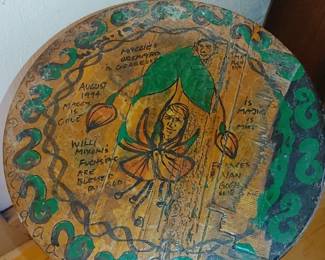 Antique Fern stand Tommy Drew on
( a great self portrait of his face with a fuchsia body) lol