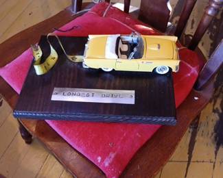 Yellow diecast Thunderbird the longest drive