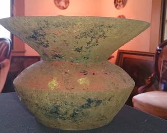 Large and fantastic Railroad cast iron spittoon found today