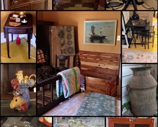 Great antiques I have a history on most items. This sale is full and it's hasn't been picked over. I only kept a few items!