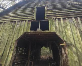 This is the turn of the century Barn on the property. It is totally like a grown up jungle- so we have taken all the sellable items to the house.  