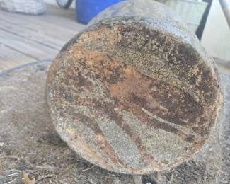 Rare CA (Charles Avera, Crawford County, GA) Stoneware Jug circa 1850's 
Unfortunately there is a sizeable hole in the other side this beauty was found in the bushes