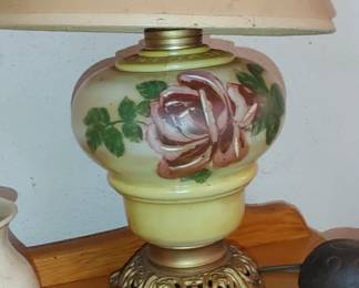 Hand-painted vintage lamp