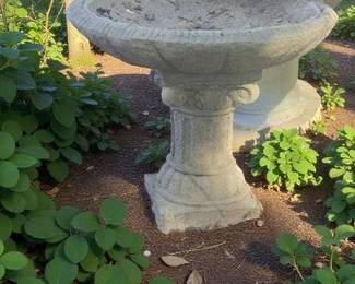 Antique concrete bird bath
( can go on pedestal base)
