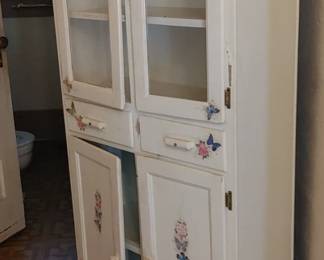 White jelly Cabinet Great for storing CorningWare Etc