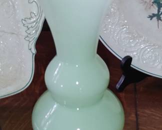 Jade glass vase