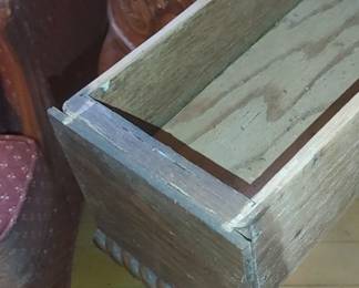 Middle drawer is held together with pegs