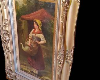 Antique signed oil painting