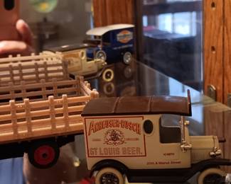 vintage Lledo "Days Gone" die-cast model of a Budweiser delivery truck, specifically a Model T Ford Van variant. 