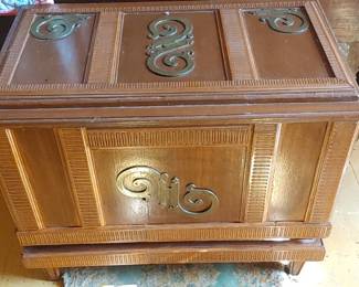 Beautiful antique Hope Chest with brass designs
