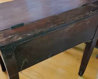American Primitive Carved Pine School Desk, Ca. 1870,