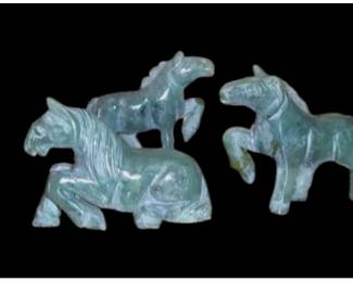 Miniature Spinach Jade Horses