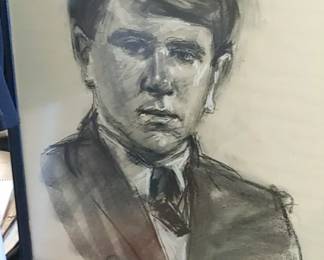 Beautiful charcoal portrait of Tommy ( i have one @ my house)