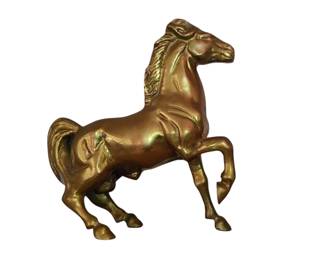 Fantastic stately mid-century modern brass horse Solid brass
Over 12 tall