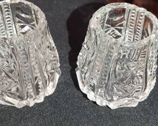 Stunning American brilliant cut Victorian toothpick holders