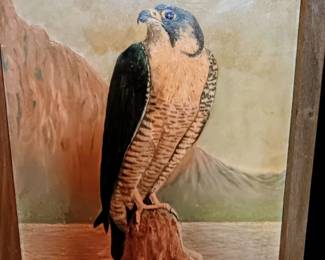 Gorgeous spoil on canvas eagle signed MIXON by Tommy