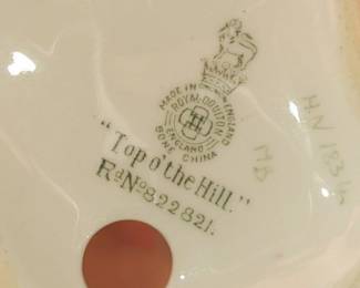 1937 Royal Doulton Figurine Top O' The Hill Figurine 1937 Hn 1834 7" Mint
Lady In Red Full Size
