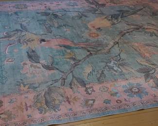 Gorgeous 8x10 tropical bird rug