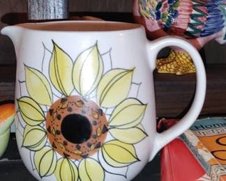 Vintage sunflower pitcher