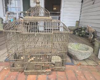 Beautiful Victorian bird cage that was upstairs and one of the barns