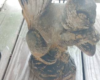 Concrete squirrel statue 