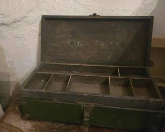 Old wooden toolbox/tackle box
