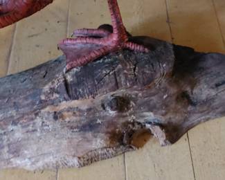 Very Rare Original Hai Feng Ma handmade life size Flamingo sculptures on Driftwood base