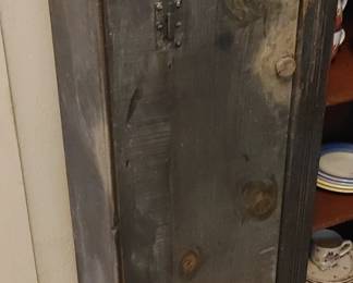 Original milk paint cabinet original to the house