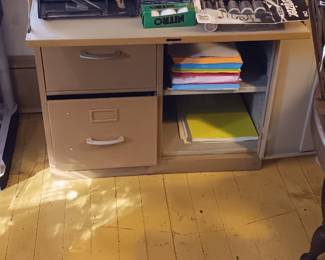 Metal cabinet combination desk