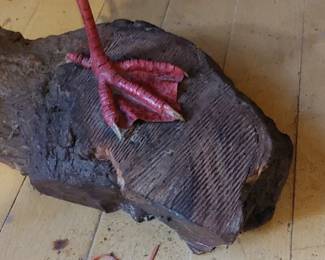 Very Rare Original Hai Feng Ma handmade life size Flamingo sculptures on Driftwood base