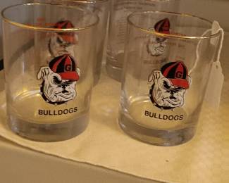 Georgia Bulldog glasses