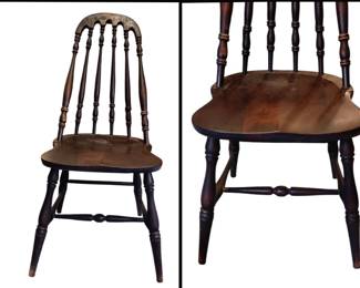 Early Circa Pre 1850 Windsor Hand Made/Carved Mahogany Chair w/ Double Stretchers
