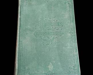 Antique book window gardening