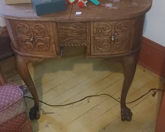Antique oak Library table from the Pasley hotel