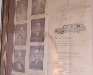 Wonderful old framed article when it was just called the Pasley funeral home. 
Featuring granddaddy Charles granny Jewel Jack Snyder wylene Snyder Uncle 
Jimmy Fletcher Junior Lively and the top right is my great-great-grandfather Charles Pasley senior ( better picture to post) 