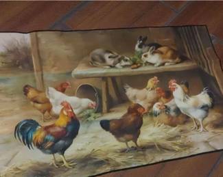 New Farmhouse Chicken Run/bunny Rug