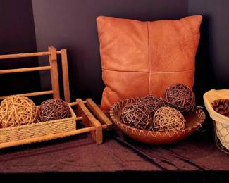 Two Wooden Serving Dish Holders More