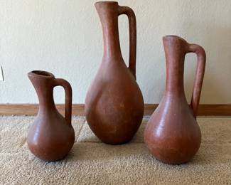 Three Terracotta Jugs
