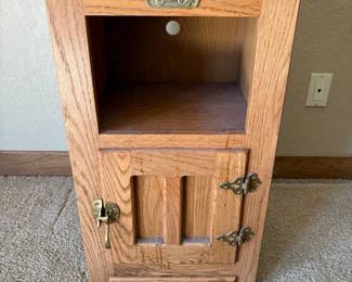Surewood Oak End Table with Lower Cabinet