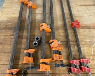 Six Pipe Clamps