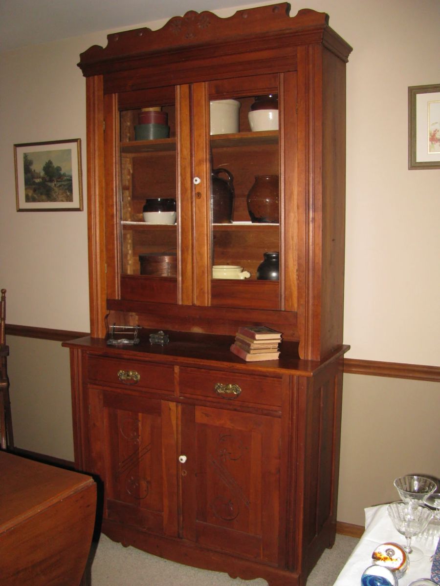 Spoon carved cupboard