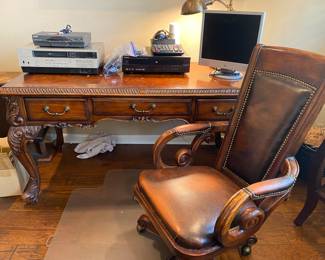 Desk needs top refinished The Chair is in very good Shape