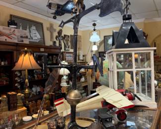 weather vane, bear decor, lamps, collectibles and more