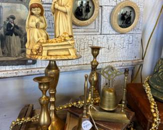 Beautiful brass candlesticks of all sizes, perfect to bring a touch of Christmas or warmth year round