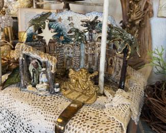 beautiful manger scene, unusual setting